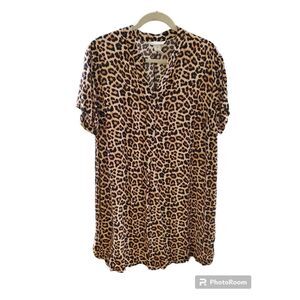 H&M Animal Print Womens Oversized Top Size Medium